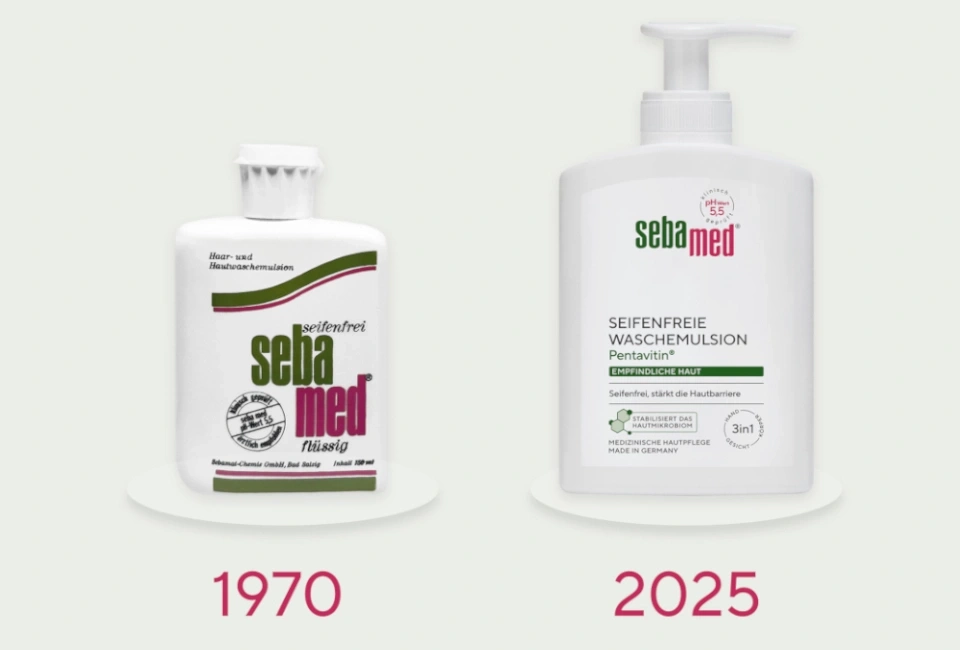 Seifenfreie Waschemulsion von 1970 und 2025