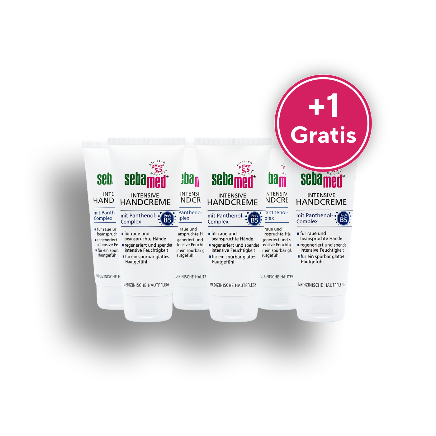 Sebamed Intensive Handcreme mit Panthenol-Complex im 5er Pack mit +1 Gratis Aufkleber