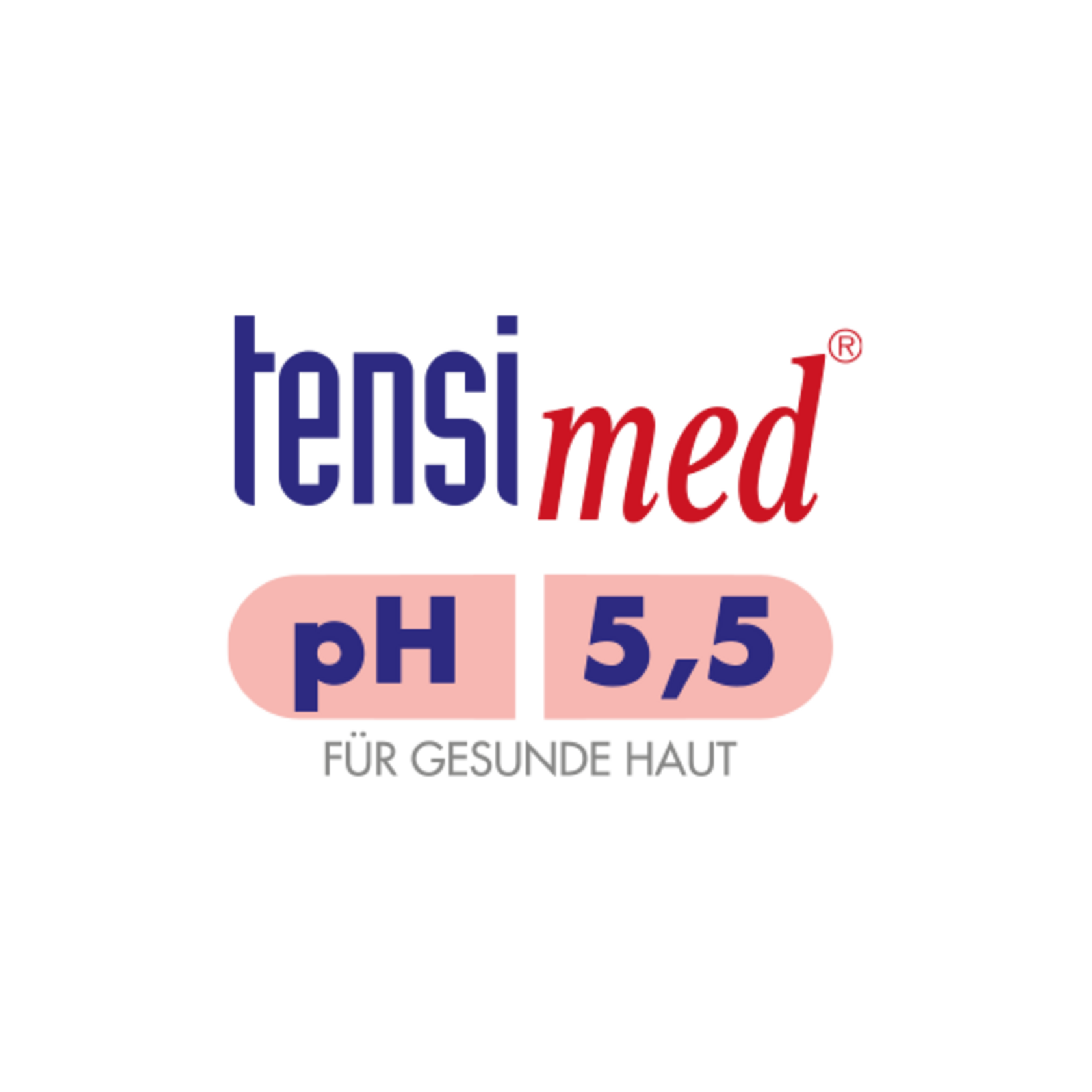 tensimed Logo mit pH-Wert 5,5 für gesunde Haut