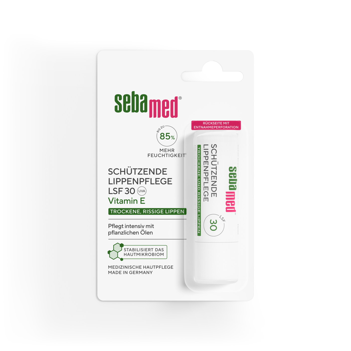 Schützende Lippenpflege LSF 30 Bis zu 85% mehr Feuchtigkeit*