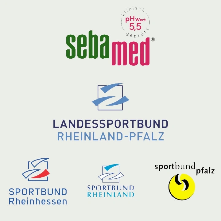 Sebamed mit pH-Wert 5,5, Landessportbund Rheinland-Pfalz und Sportbund Rheinhessen.