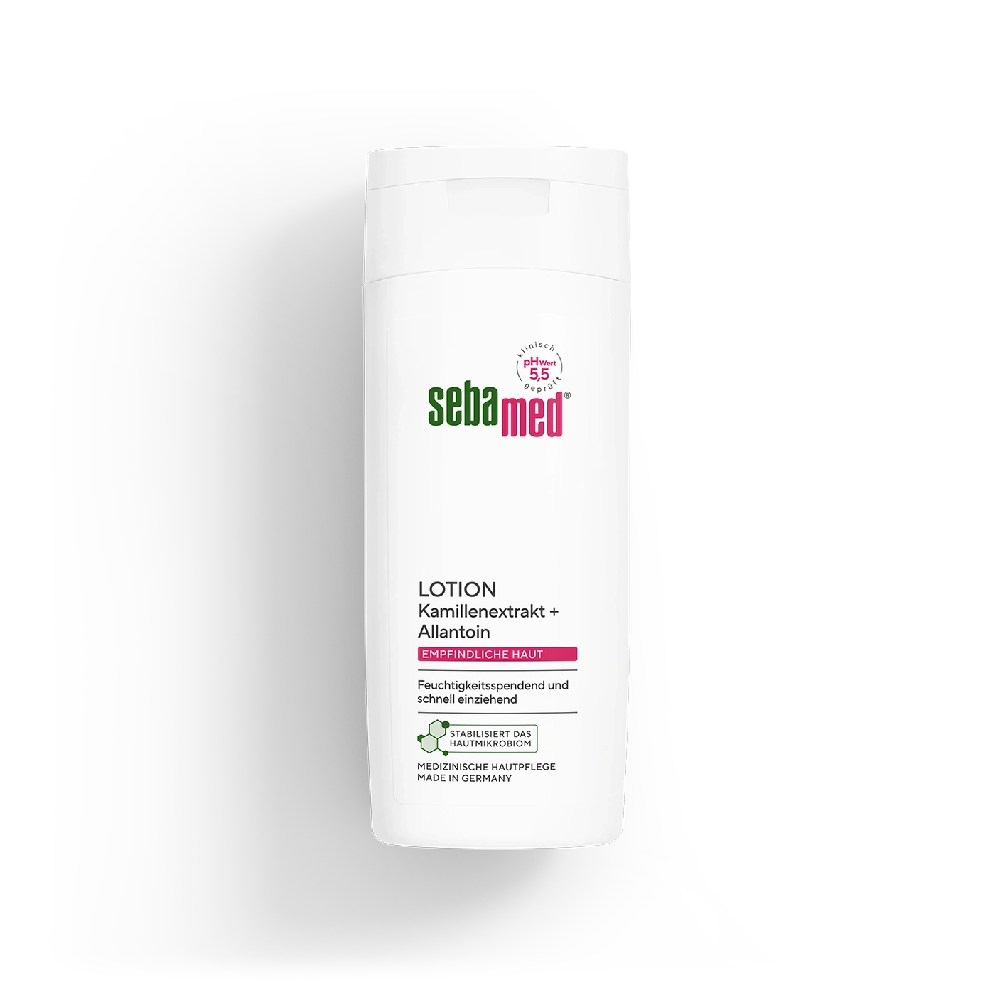 Sebamed Lotion für empfindliche Haut, Kamillenextrakt und Allantoin, medizinische Hautpflege