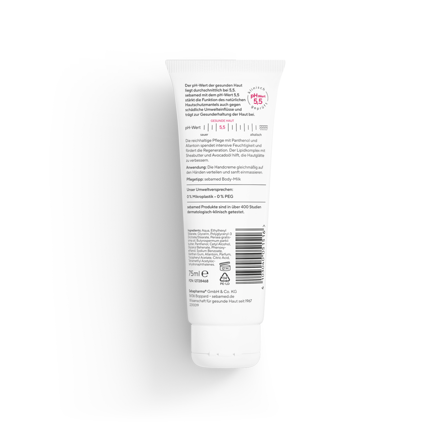 Sebamed Handcreme mit pH-Wert 5,5 für gesunde Haut.