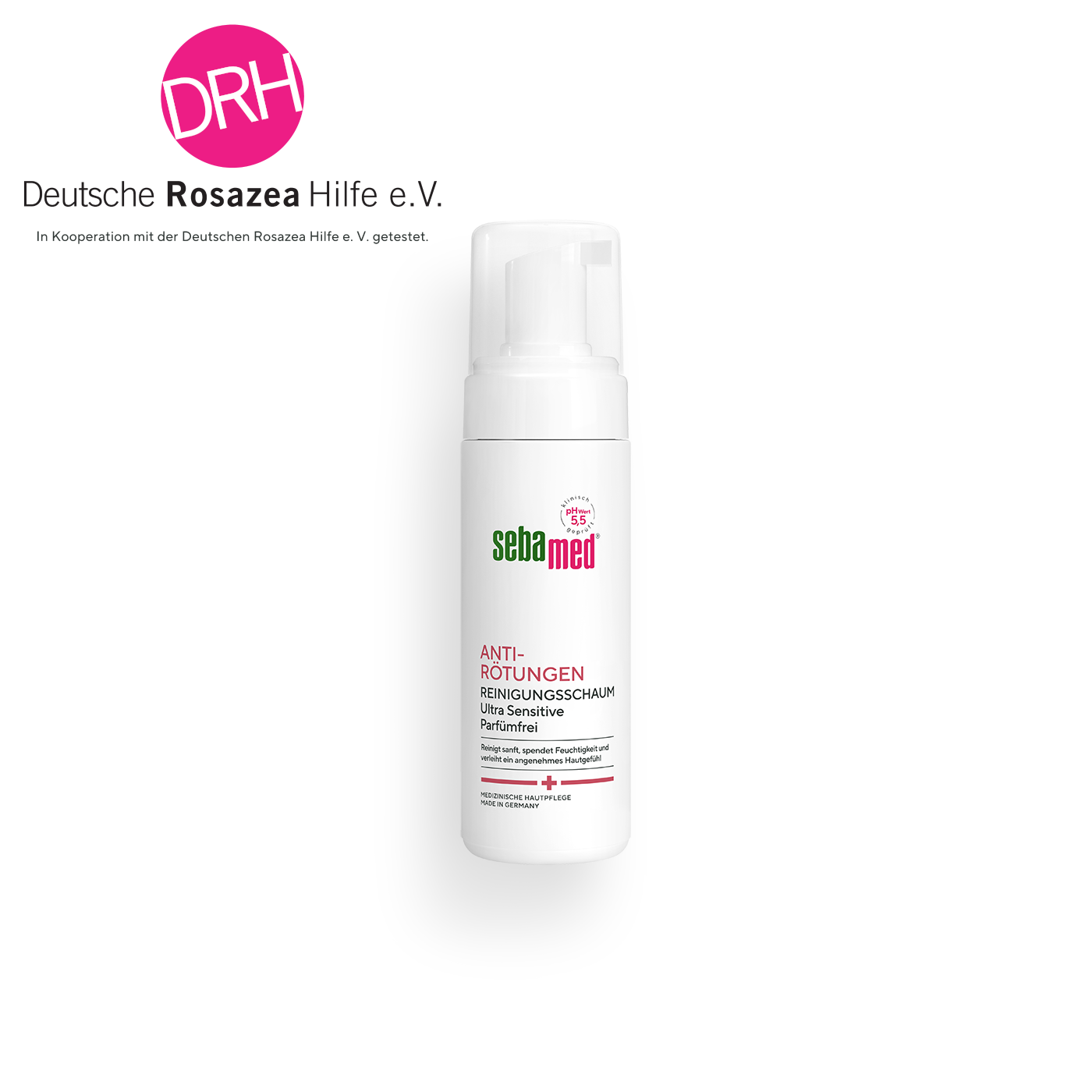 Reinigungsschaum kühlende Reinigung bei Rosacea mit Hitzegefühl der Haut