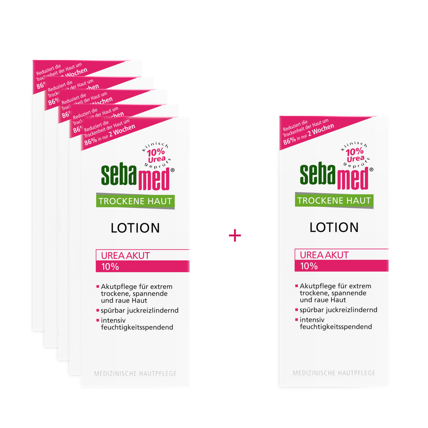 Lotion Urea Akut 10% feuchtigkeitsspendende Körperpflege mit 10% Harnstoff