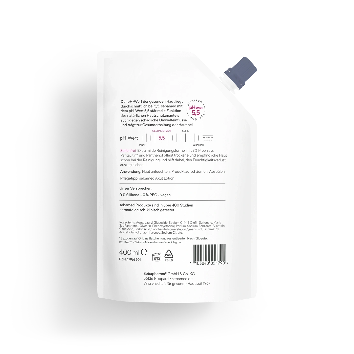 Sebamed Akut Lotion mit klinisch geprüfter pH-Wert 5,5 Funktion