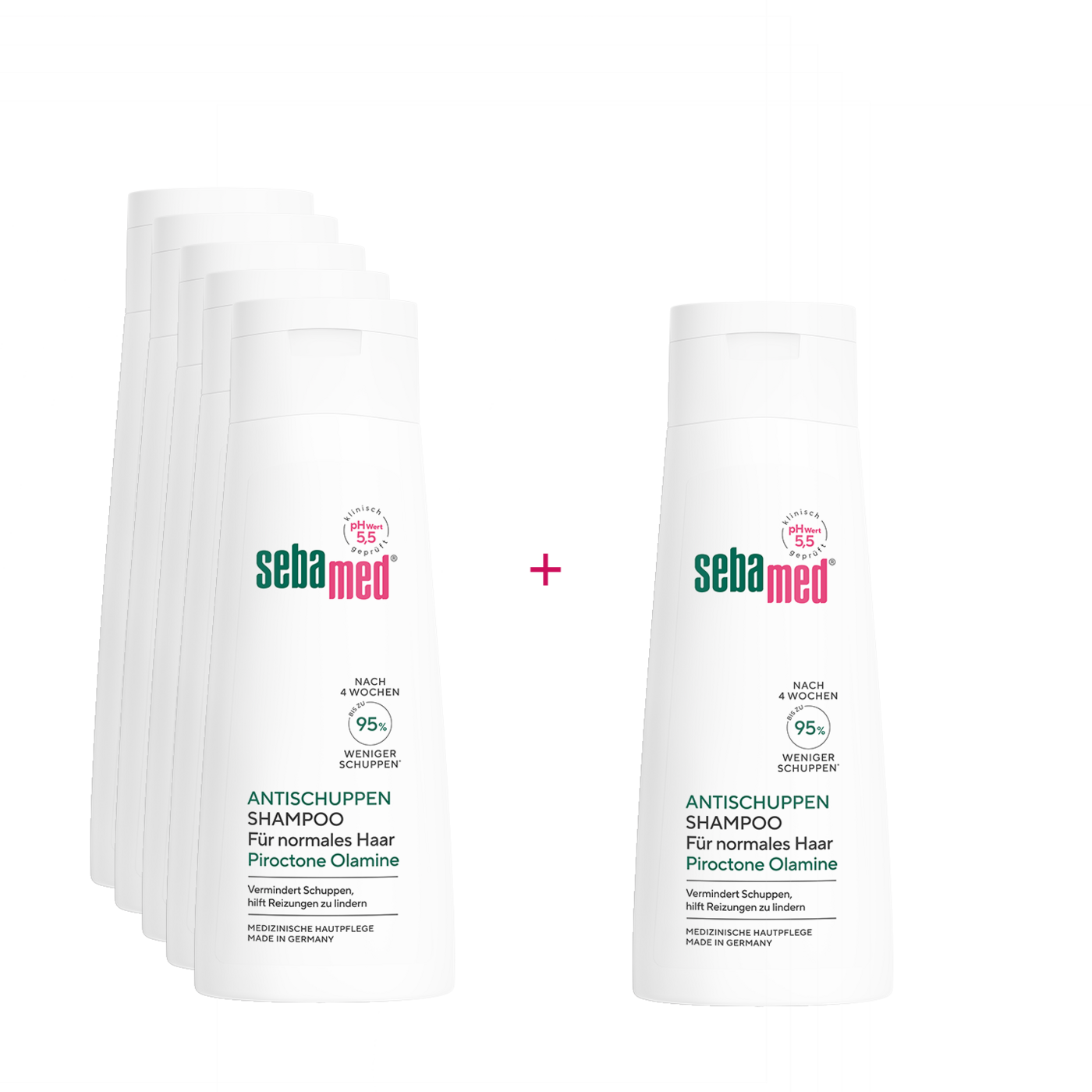 Sebamed Anti-Schuppen Shampoo, mehrere Flaschen, Produktabbildung, weiß