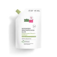 Seifenfreie Waschemulsion Olive (Nachfüllbeutel) 3 in 1 Hand, Körper & Gesicht, Seifenfrei