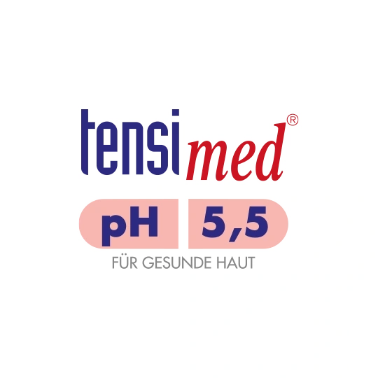 tensimed Logo mit pH-Wert 5,5 für gesunde Haut