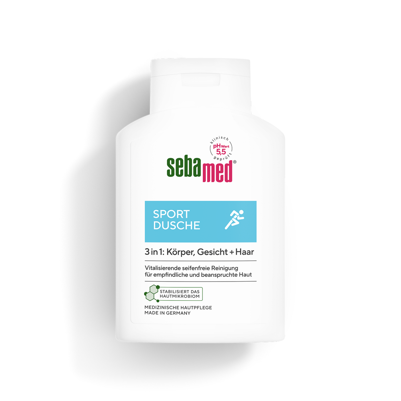 Sebamed Sport Dusche: 3 in 1 für Körper, Gesicht und Haar. Medizinische Hautpflege.