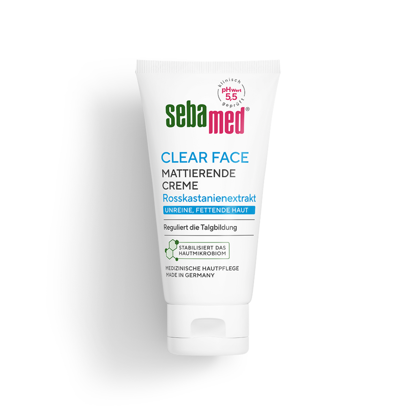 Clear Face Mattierende Creme Rosskastanienextrakt 50 ml Reguliert die Talgbildung bei unreiner, fettender Haut