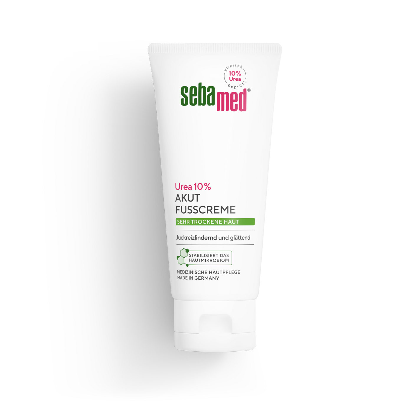 Sebamed Urea 10% Akut Fußcreme für trockene Haut.