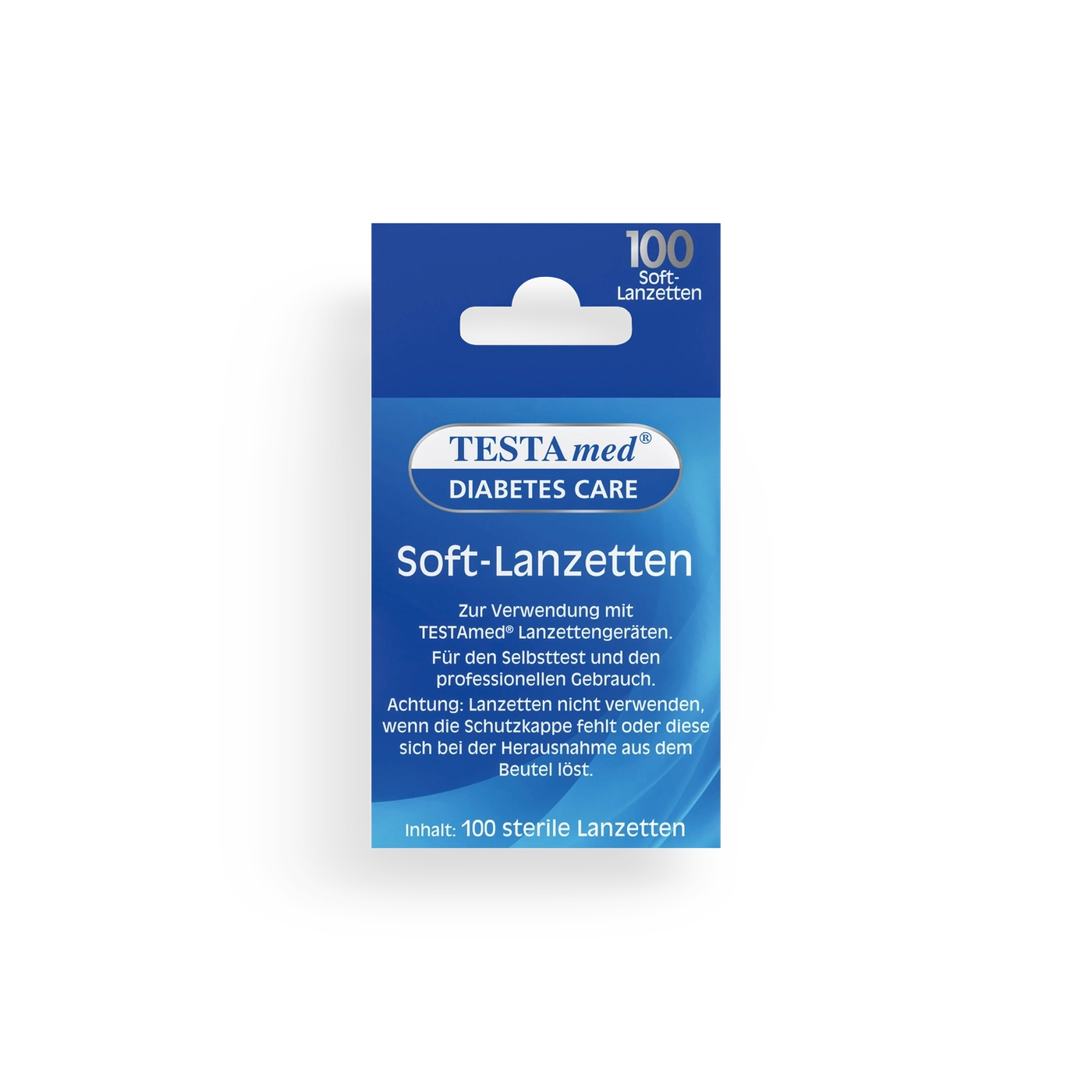 Packung Soft-Lanzetten, 100 Stück, TESTA med, Diabetes Care, für Blutzuckermessung