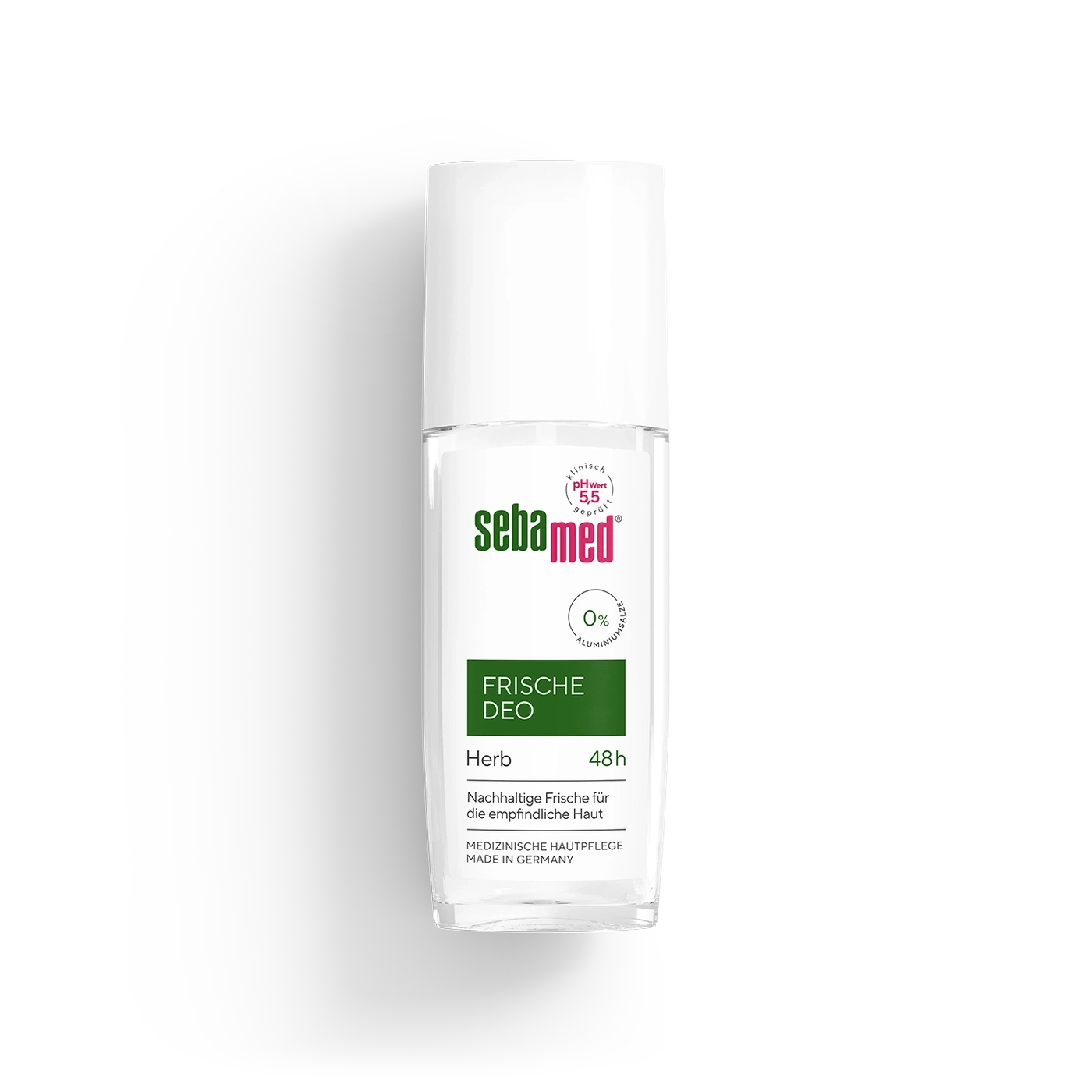 Sebamed Frische Deo Herb mit 0% Aluminiumsalzen, 48h Schutz.