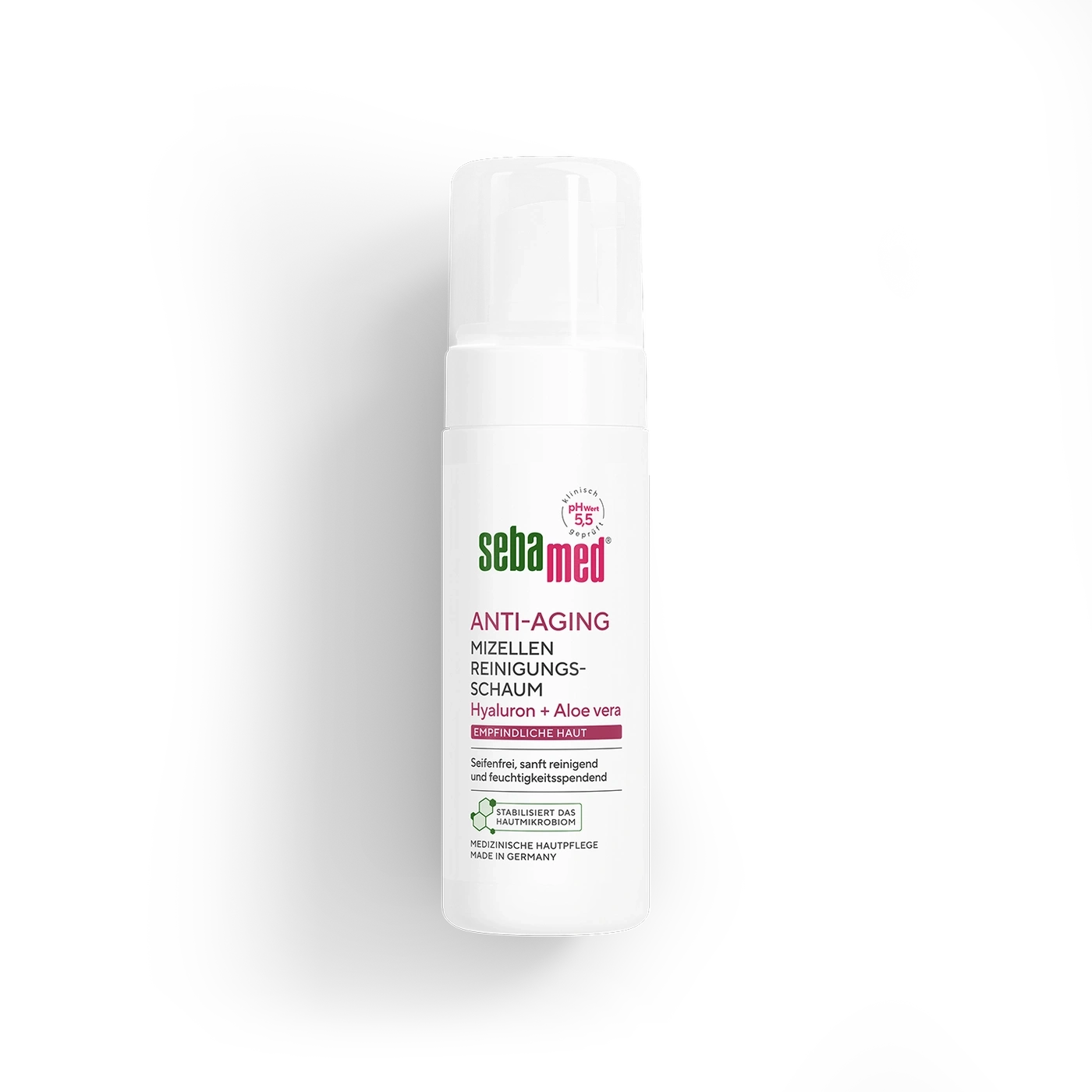 Sebamed Anti-Aging Mizellen Reinigungs-Schaum Hyaluron + Aloe Vera für empfindliche Haut