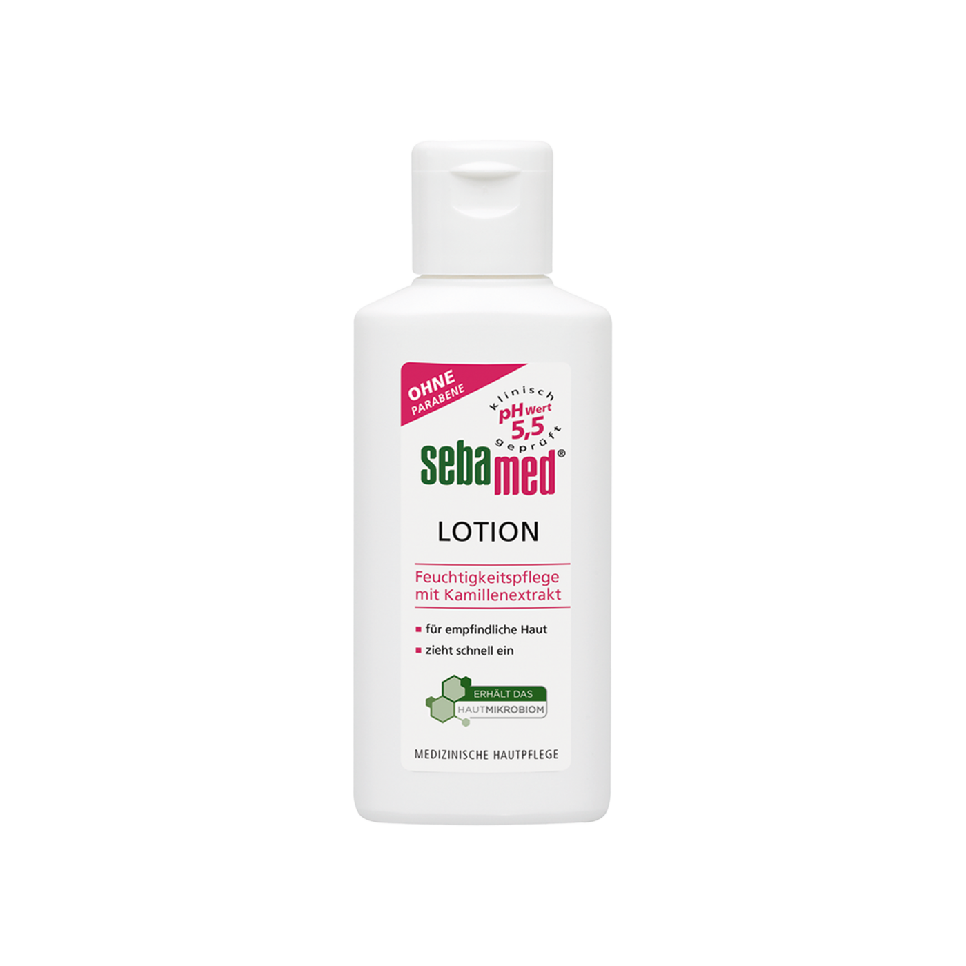 Sebamed Lotion, Feuchtigkeitspflege, Kamillenextrakt, für empfindliche Haut, zieht schnell ein