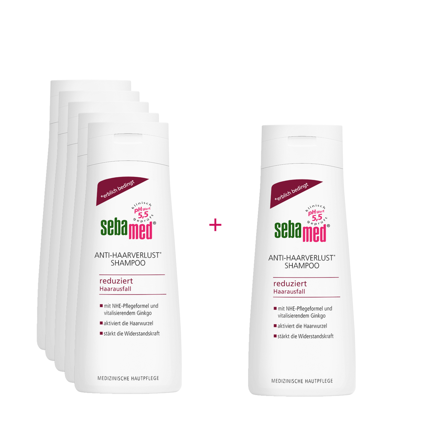 Anti-Haarverlust Shampoo Formel mit NHE, Coffein und Gingko stärkt die Haarwurzel