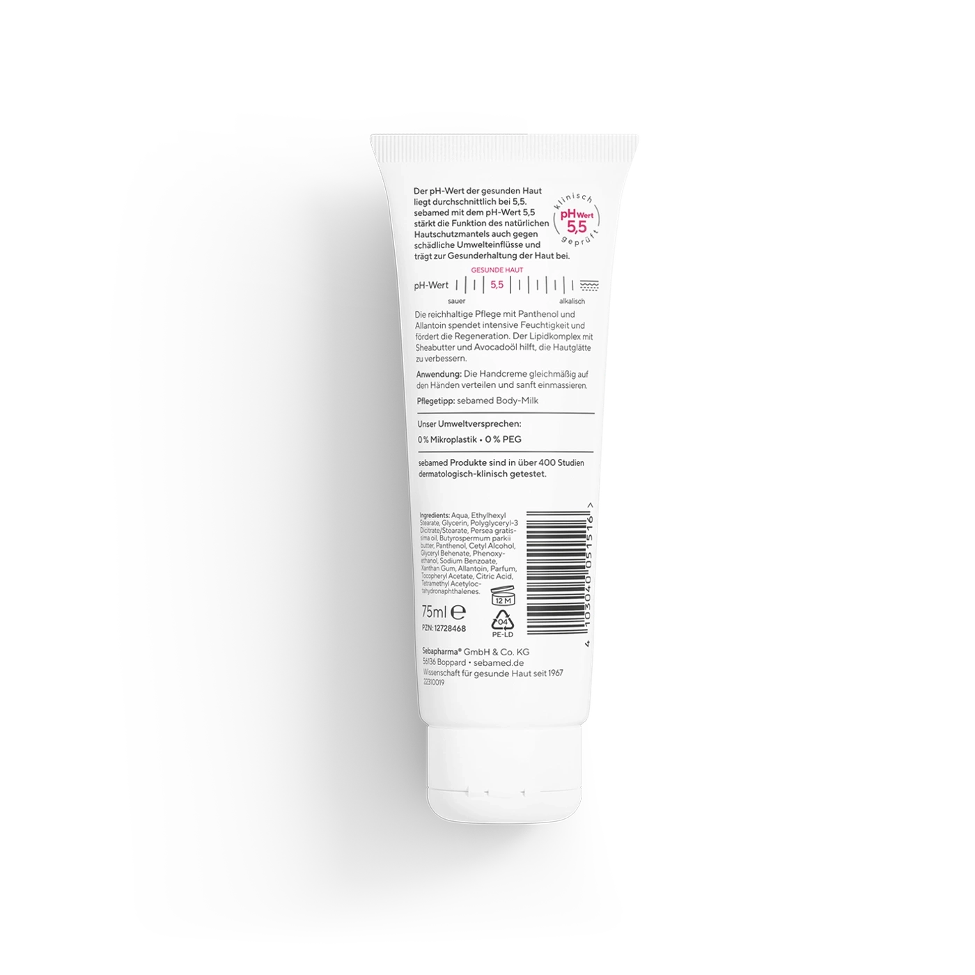 Sebamed Handcreme mit pH-Wert 5,5 für gesunde Haut.