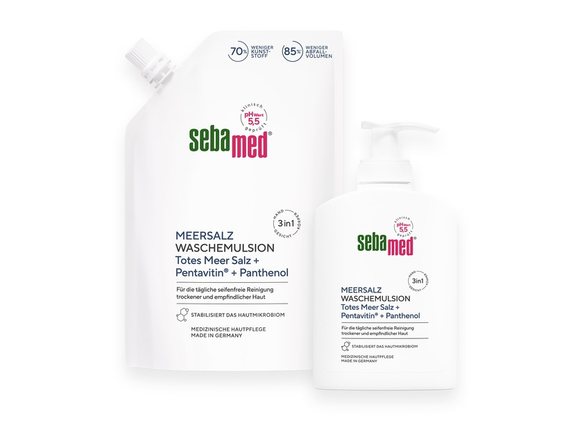 Sebamed Wasch-Emulsion mit Meeressalz und Panthenol für trockene Haut