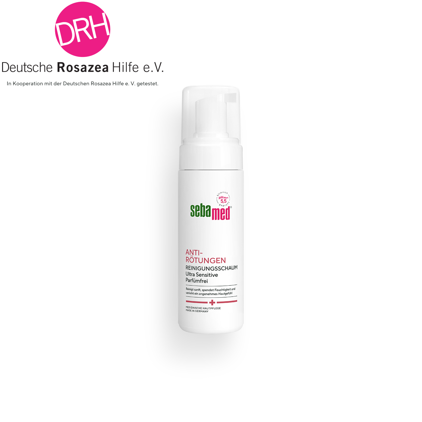 Reinigungsschaum kühlende Reinigung bei Rosacea mit Hitzegefühl der Haut