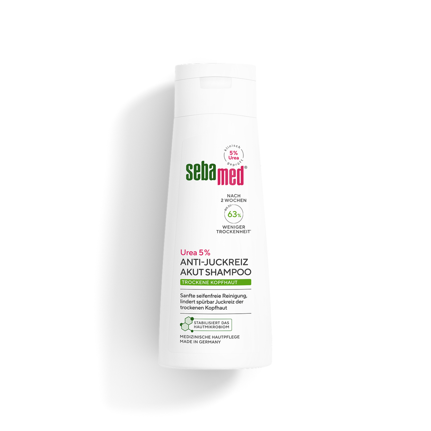 Anti-Juckreiz Akut Shampoo Urea 5% Nach 2 Wochen bis zu 63% weniger Trockenheit