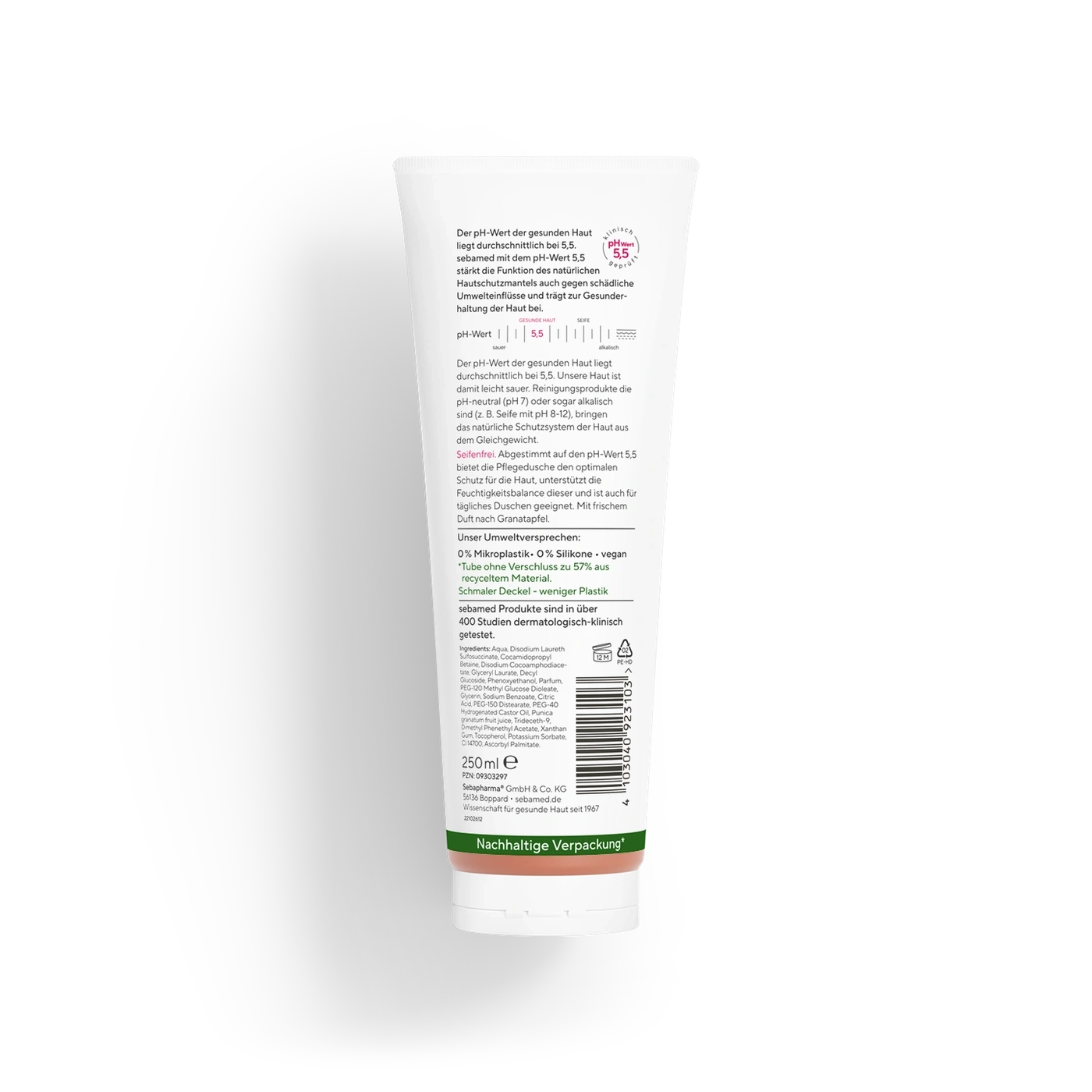 Sebamed Duschgel mit pH-Wert 5,5, nachhaltige Verpackung, 250ml, Hautpflege