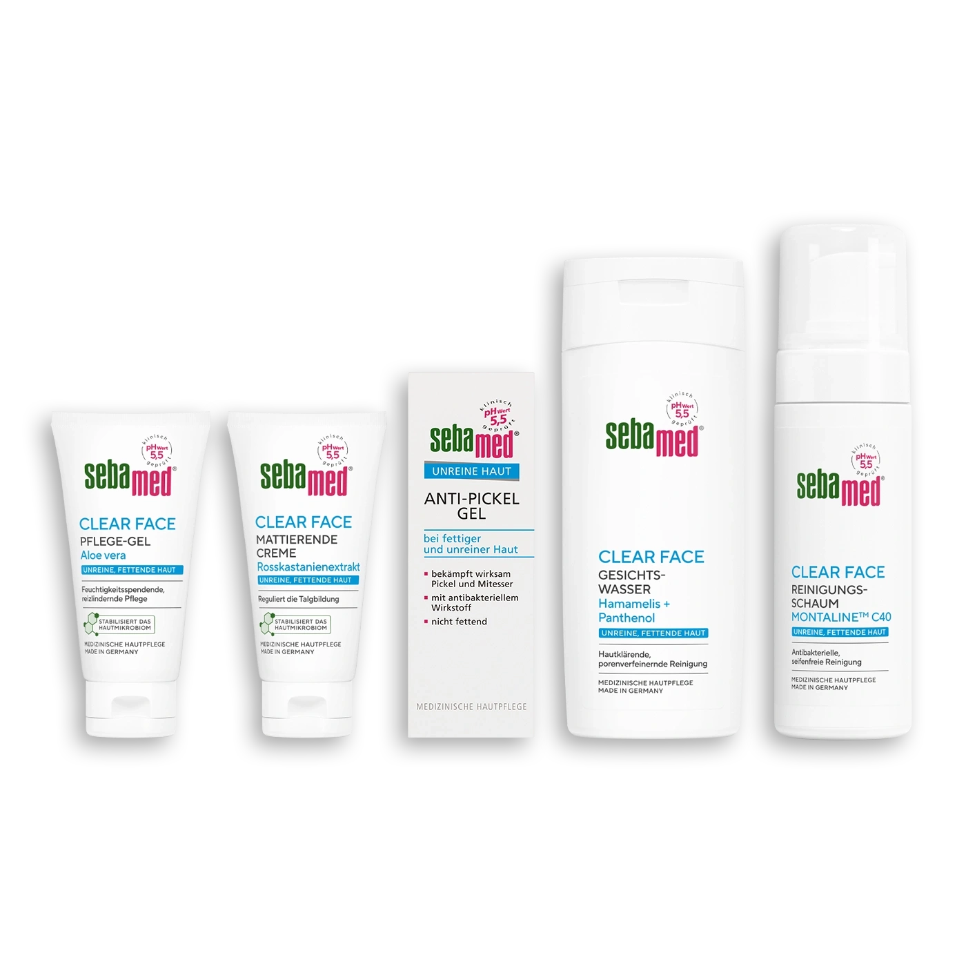 Sebamed Clear Face Produkte für unreine und fettende Haut