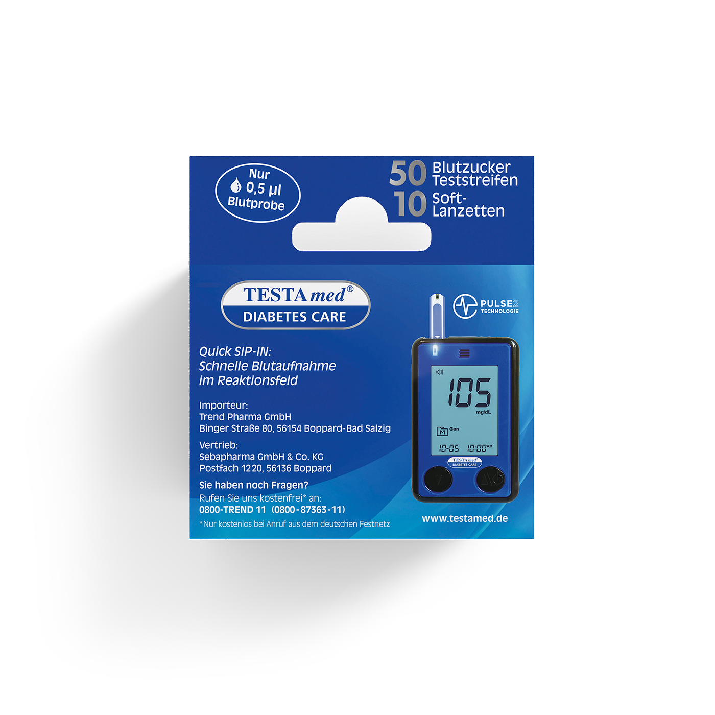 Blutzucker Messgerät mit Teststreifen und Lanzetten