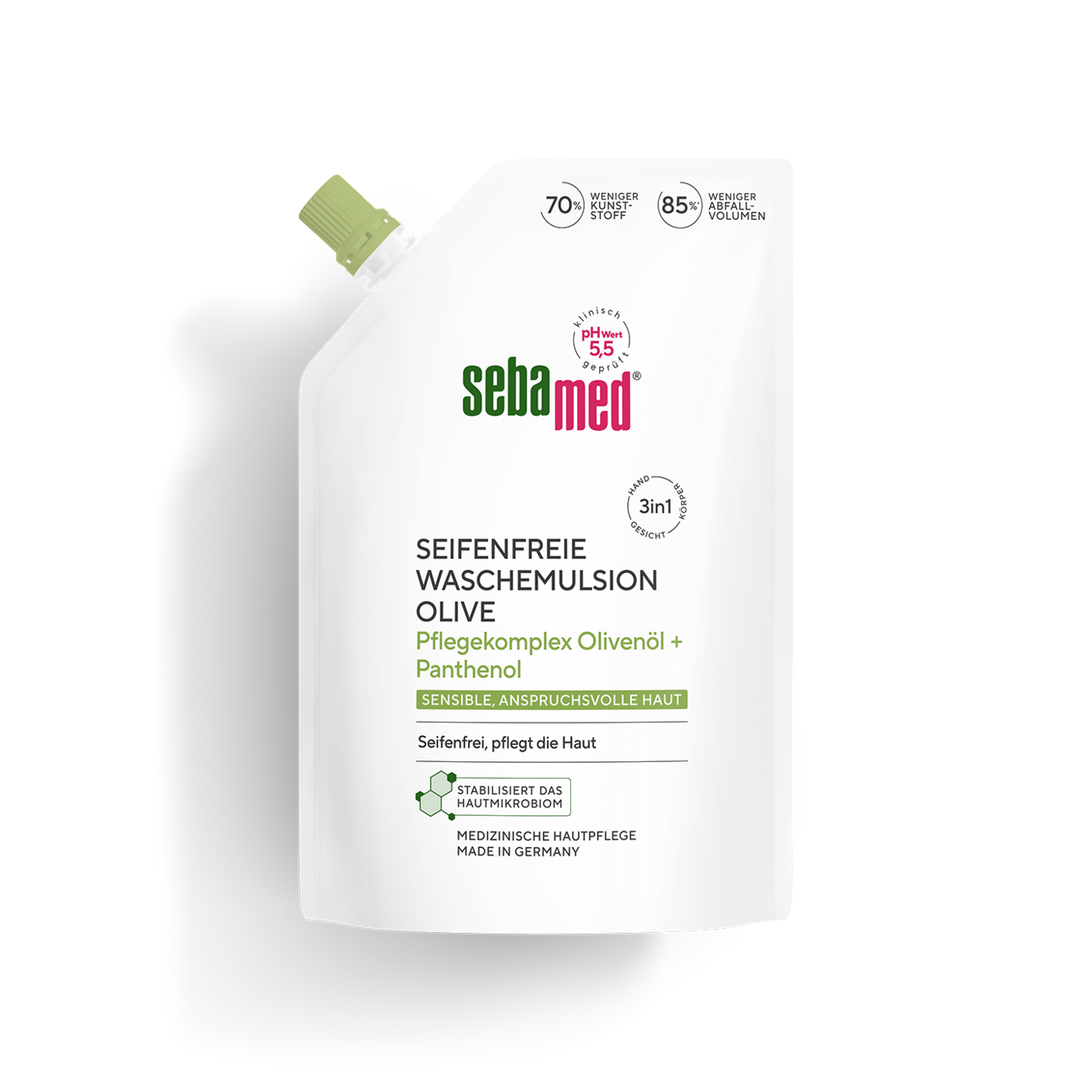 Sebamed Waschgel Olive, 3in1, für sensible Haut, mit Olivenöl und Panthenol