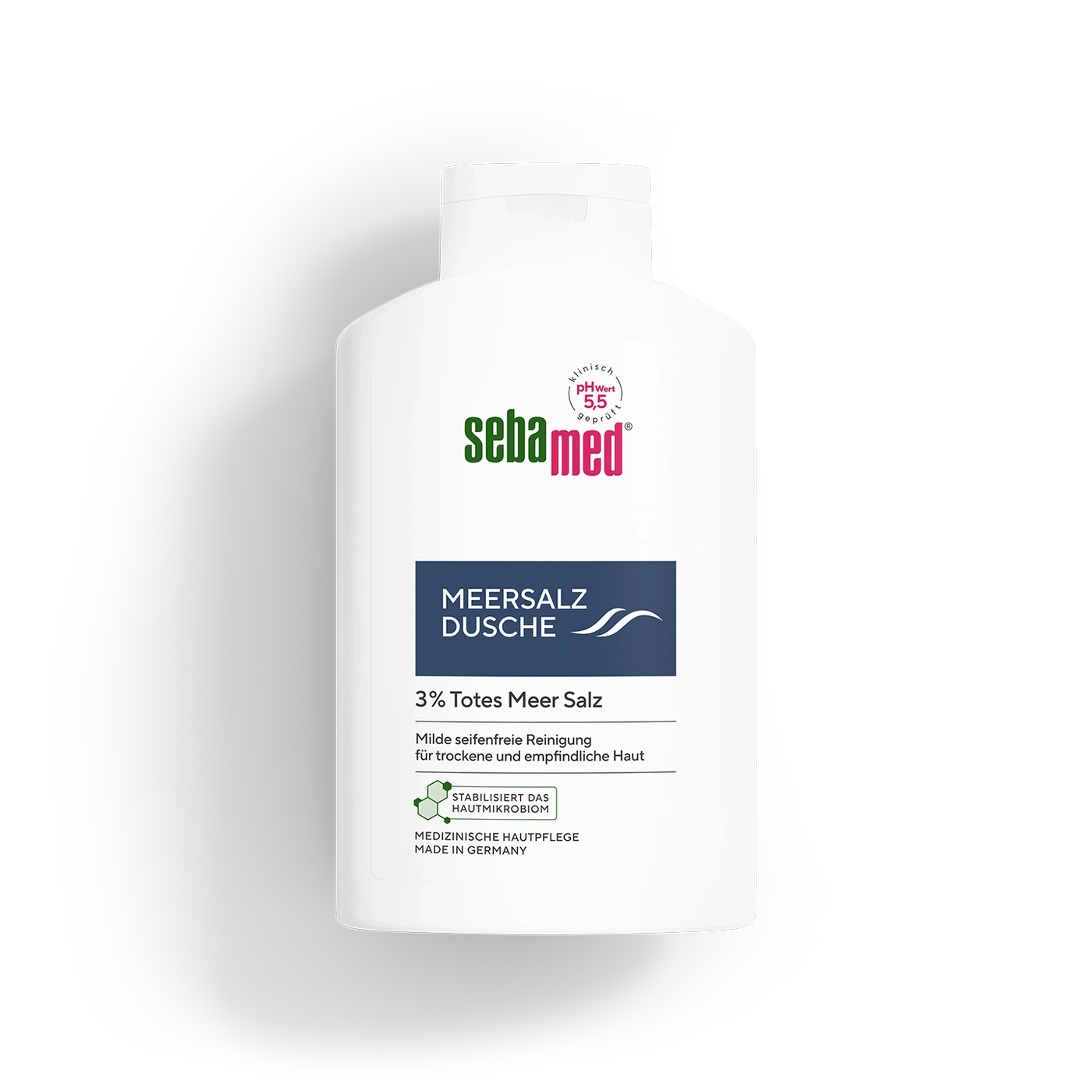 Meersalz Dusche 400 ml Milde seifenfreie Reinigung mit 3% Totes Meersalz
