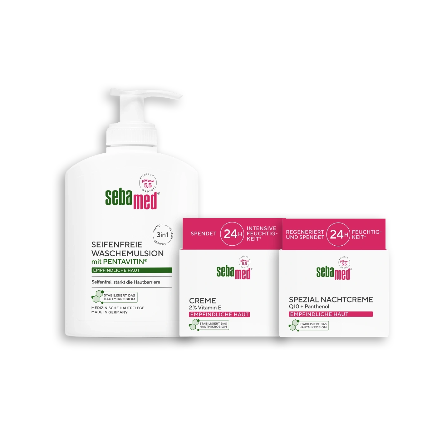Sebamed Wasch-Emulsion und Nachtcreme für empfindliche Haut