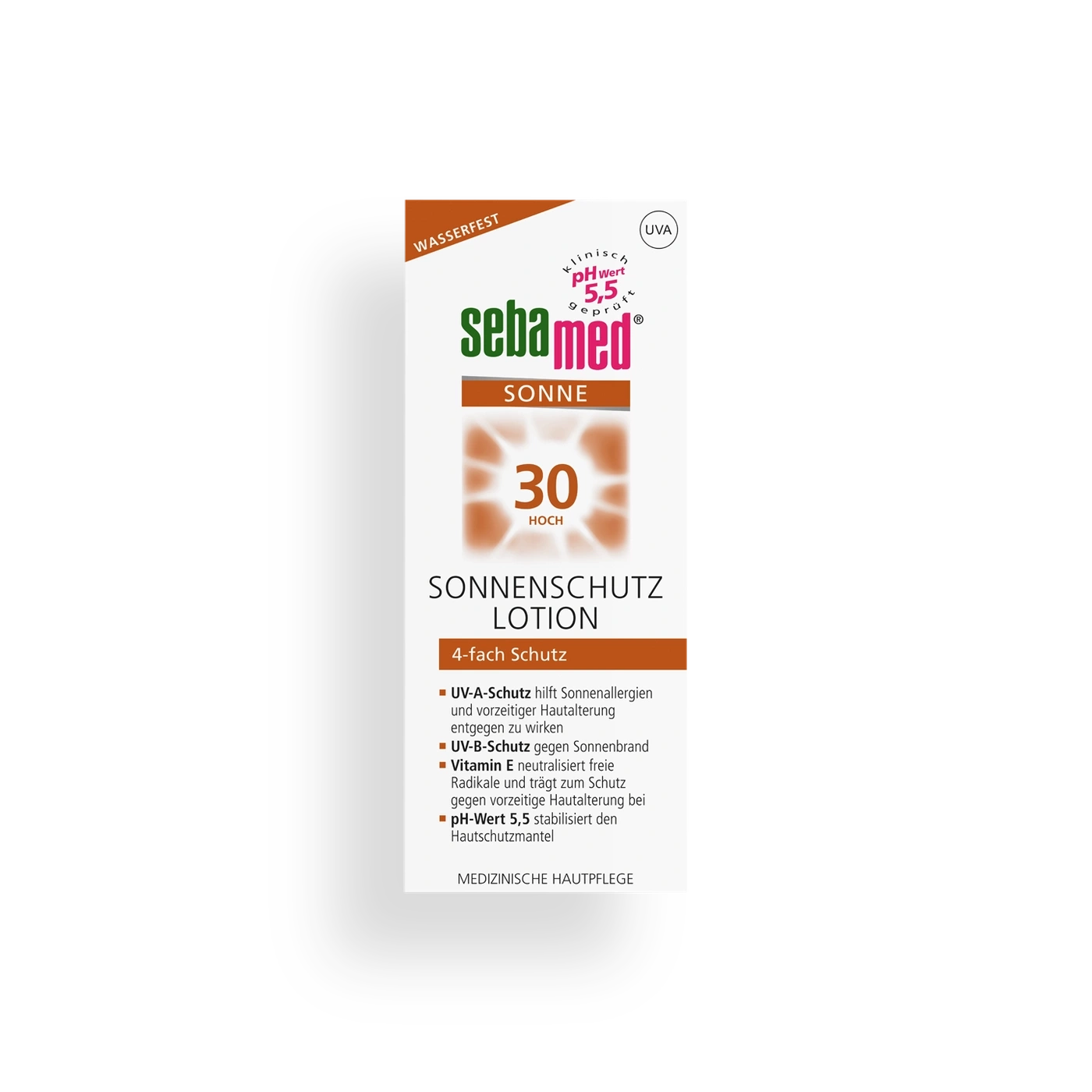 Sebamed Sonnenschutz Lotion, 4-fach Schutz, wasserfest, UVA, pH-Wert 5,5, medizinische Hautpflege