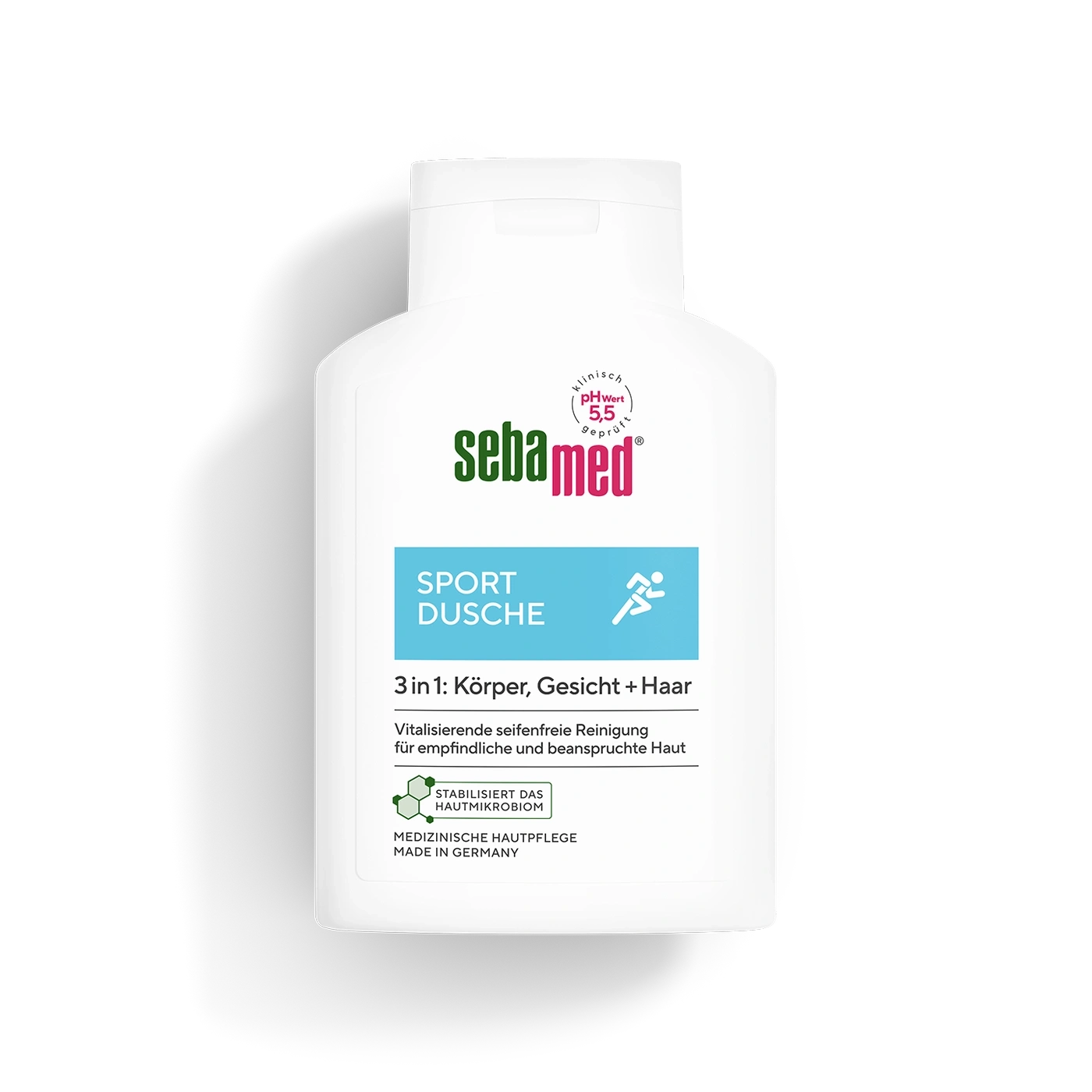 Sebamed Sport Dusche: 3 in 1 für Körper, Gesicht und Haar. Medizinische Hautpflege.