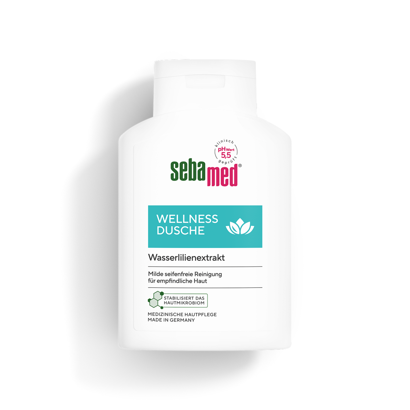 Sebamed Wellness Dusche mit Wasserlilienextrakt für empfindliche Haut, medizinische Hautpflege
