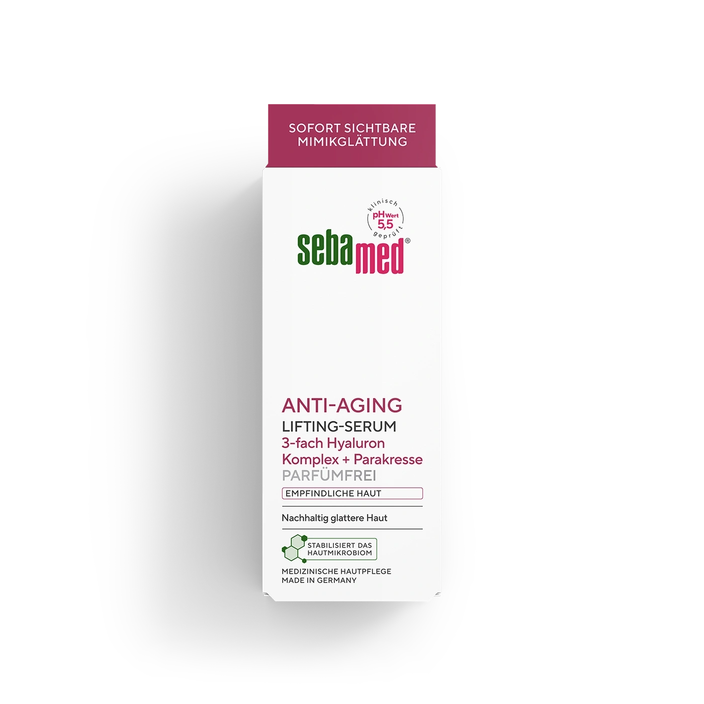 Sebamed Anti-Aging Lifting-Serum mit Hyaluron und Parakresse für glattere Haut.