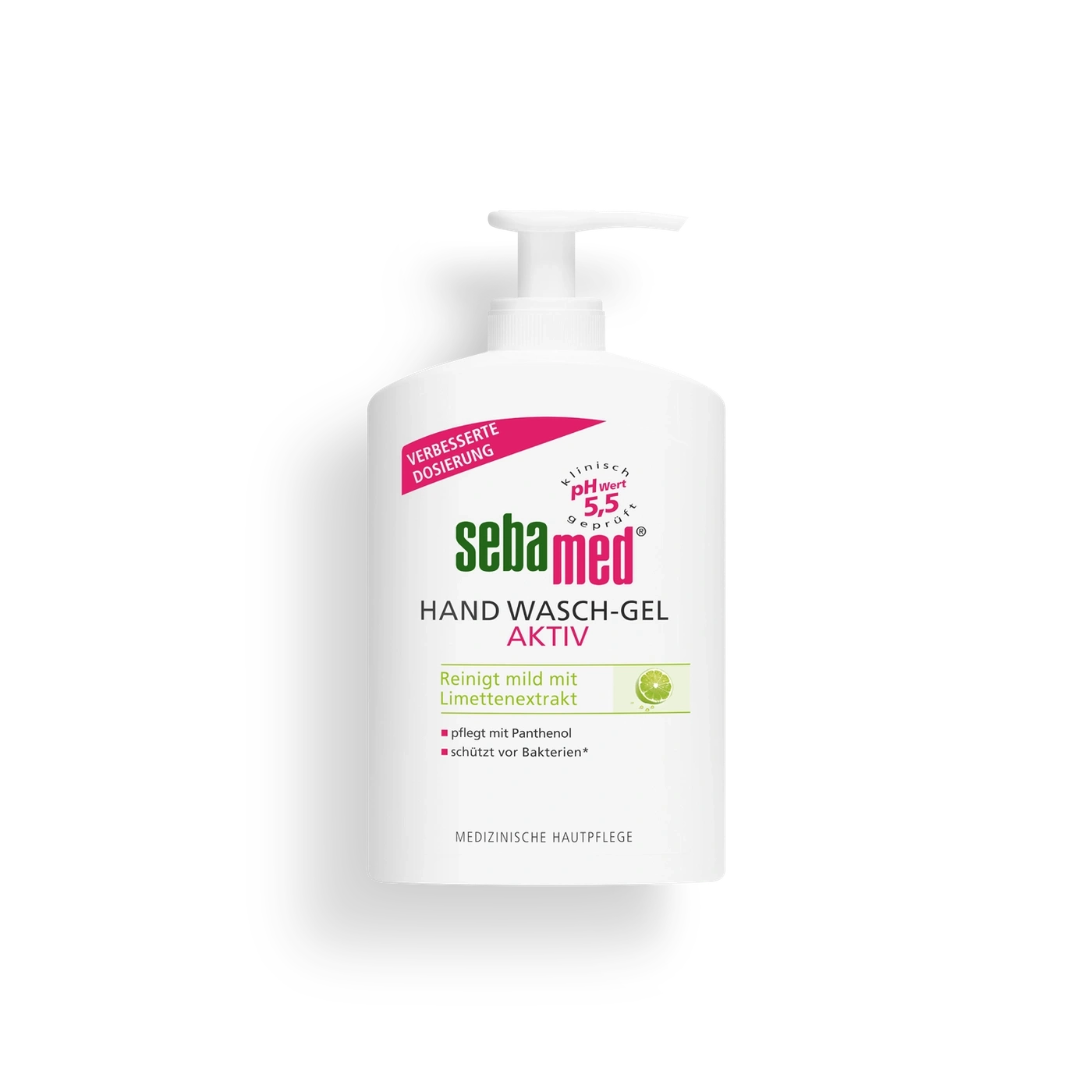Sebamed Handwasch-Gel Aktiv, reinigt mild, mit Limettenextrakt, pH 5,5, medizinische Hautpflege.
