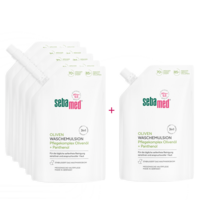 Flüssig Wasch-Emulsion mit Olive Nachfüllbeutel seifenfreie Reinigung extra-mild mit Olive und Panthenol