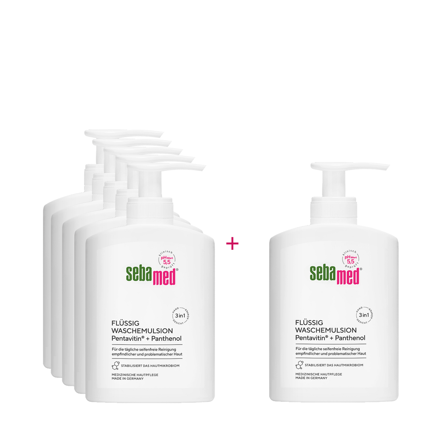 Flüssig Wasch-Emulsion mit Spender seifenfreie milde Reinigung mit Glycerin und Panthenol
