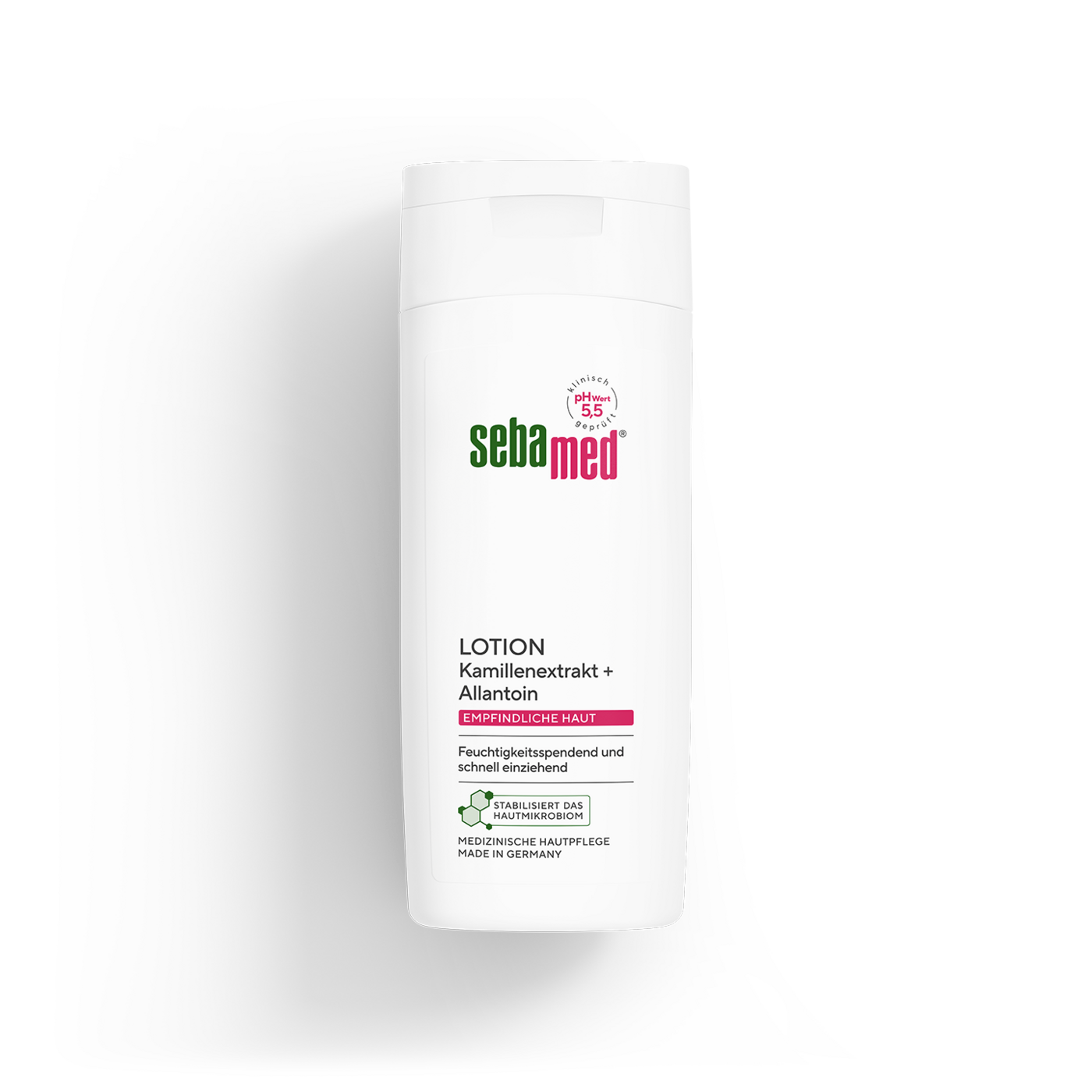 Sebamed Lotion für empfindliche Haut, Kamillenextrakt und Allantoin, medizinische Hautpflege