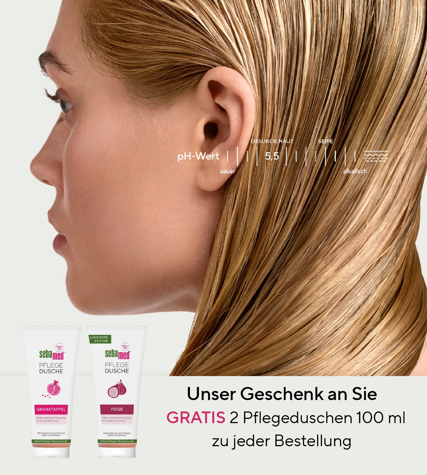 Sebamed Pflege Dusche mit Granatapfel und Feige, Geschenk